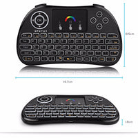 H9 Wireless Backlit Colorful Touch Remote Control Keyboard