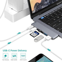 Compatible with Apple , USB Type C Hub to TF SD Card Reader Hub 3.0 Adapter with PD Power USB C Hub Dock