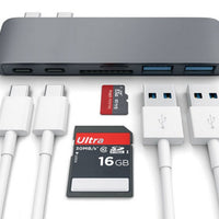 Compatible with Apple , USB Type C Hub to TF SD Card Reader Hub 3.0 Adapter with PD Power USB C Hub Dock