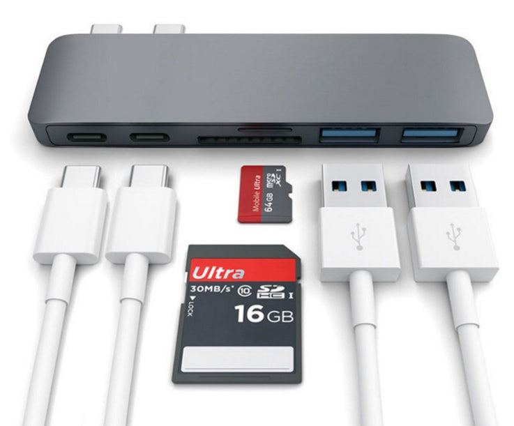 Compatible with Apple , USB Type C Hub to TF SD Card Reader Hub 3.0 Adapter with PD Power USB C Hub Dock